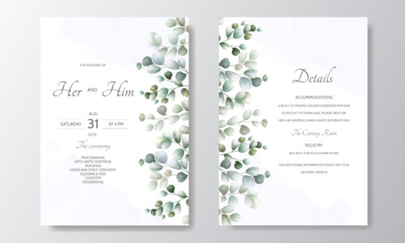 A Guide to the Floral and Leaves Wedding Card Set