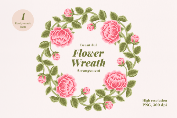A Timeless Vintage Shabby Chic Rose Wreath