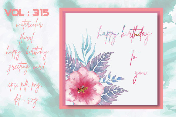 Bringing Creativity and Charm to Your Celebrations: The Watercolor Floral Birthday Greeting Card