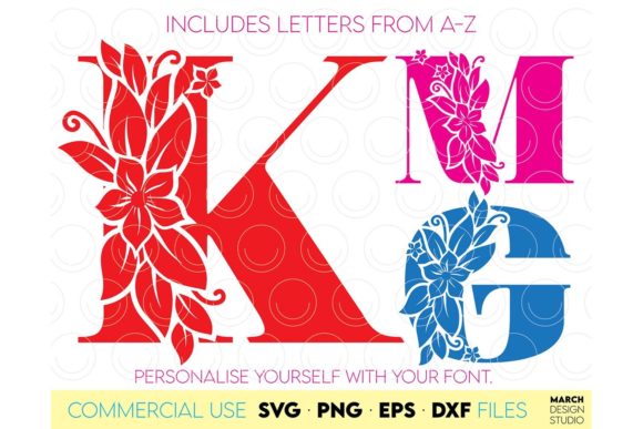 Elevate Your Craft with a Floral Monogram SVG Bundle