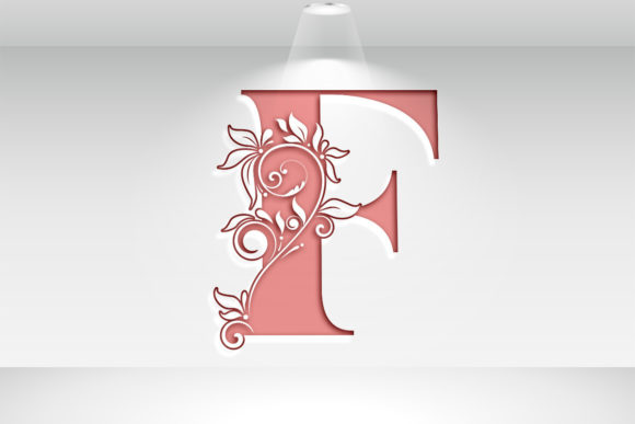 Elevate Your Design Projects with the Floral Monogram Letter F