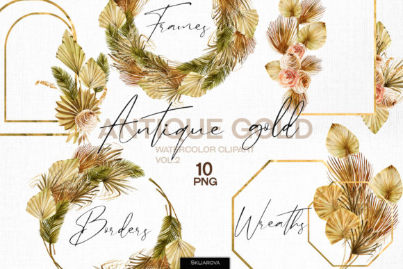 Evaluating Antique Gold Frames Set Vol. 2 for Your Design Projects