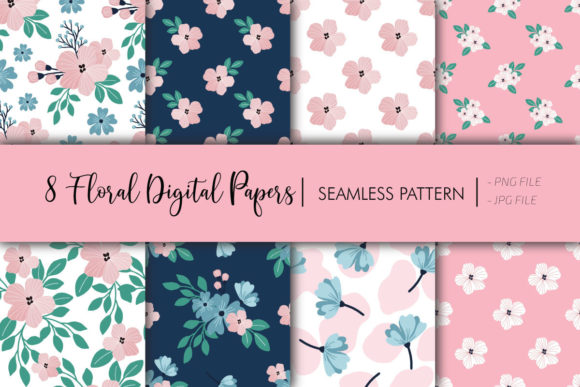 Floral Digital Papers: Unleashing Creativity with Seamless Beauty
