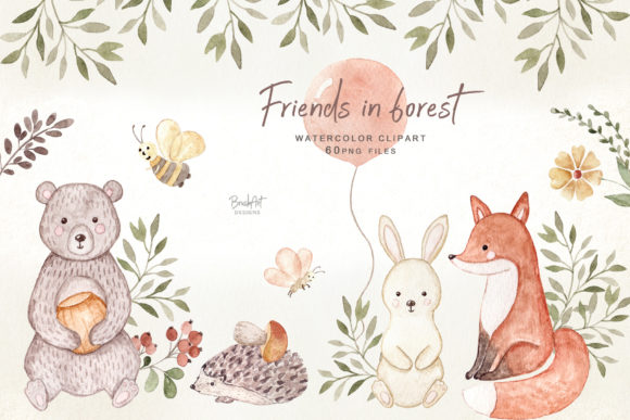 Friends in Forest: The Ultimate Woodland Animals Clipart Collection