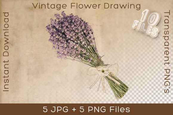 Purple Flowers Vintage Art Illustration: A Versatile Asset for Creative Workflows