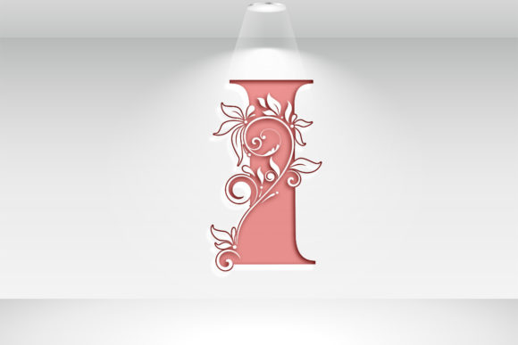 The Floral Monogram Letter I: Elegance and Identity in Design