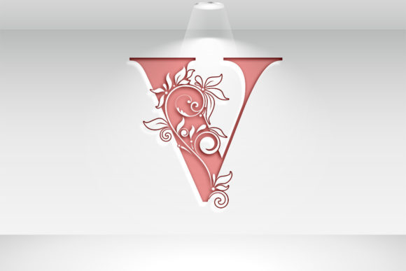 The Floral Monogram Letter V: A Versatile Design Asset