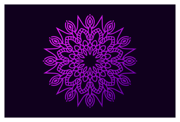 The Gradient Colorful Isolated Mandala: A Flexible Visual Resource