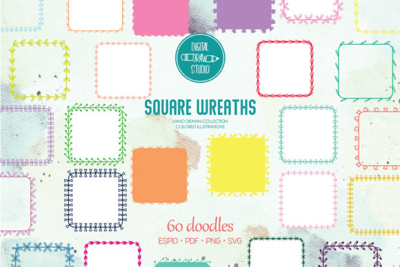 Unleash Creativity with Color Square Wreaths: The Ultimate Decorative Border Bundle