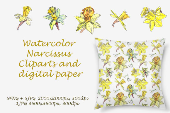 Watercolor Narcissus Clipart and Pattern: A Strategic Asset for Modern Creators