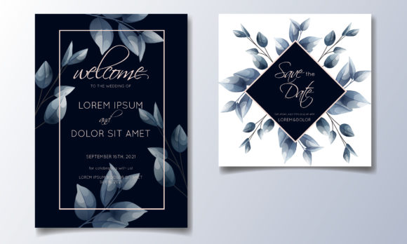 Wedding Invitation with Elegant Floral Design